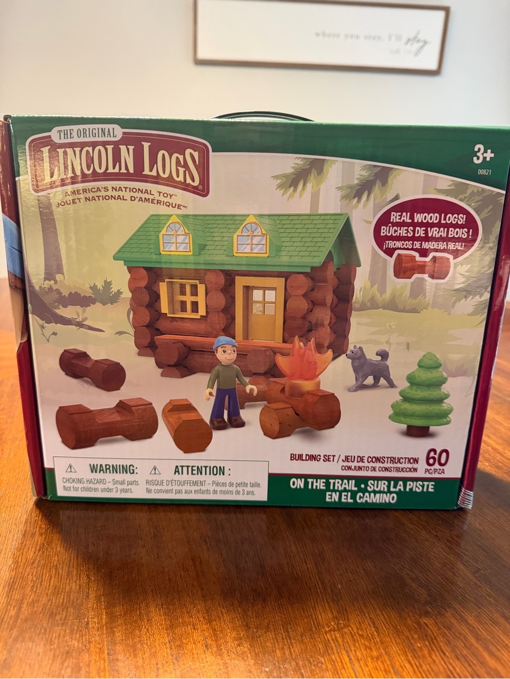 Kids Building Set - Green Roof Cabin Playset (60 Pc)